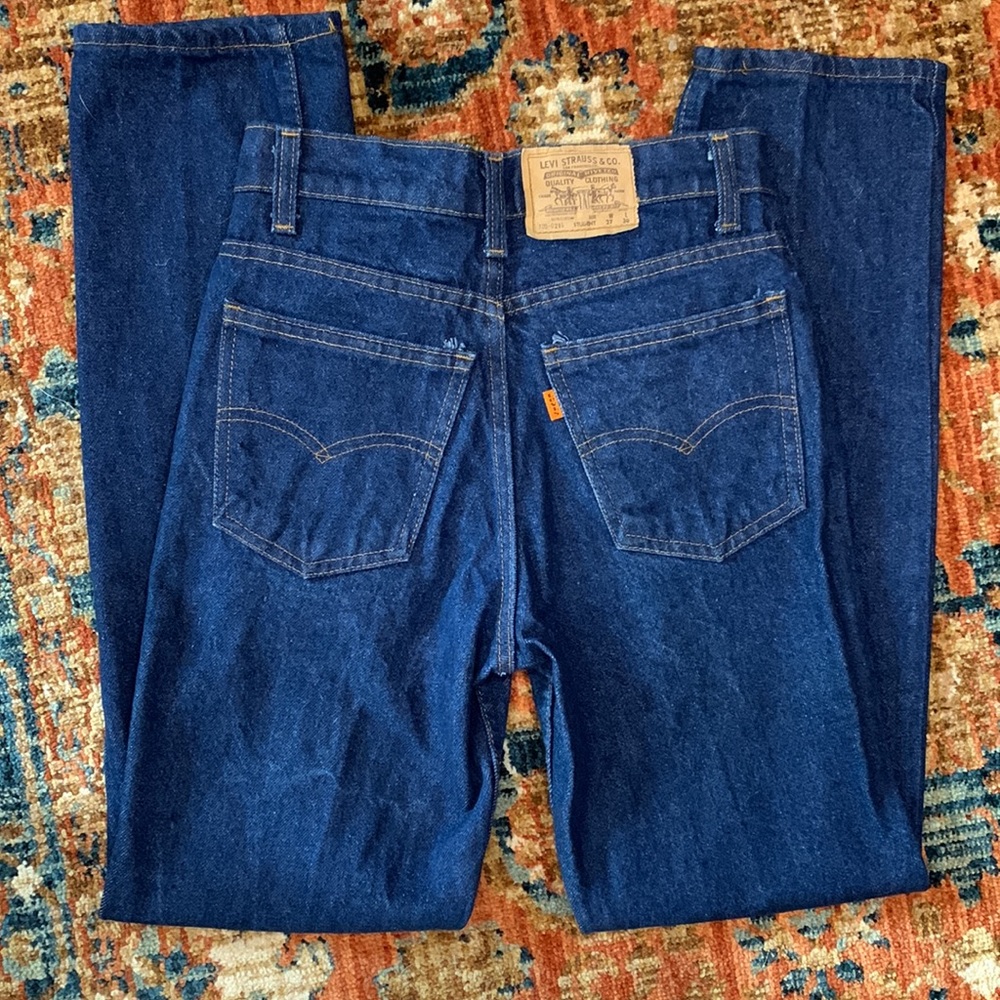 Vintage  Orange Tag Levis 🧡 705 straight leg !! Size 27
